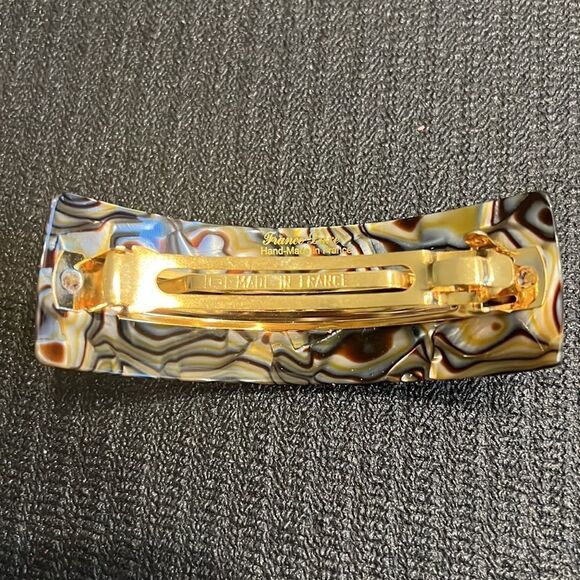 France Luxe wide rectangle barrette main image 4